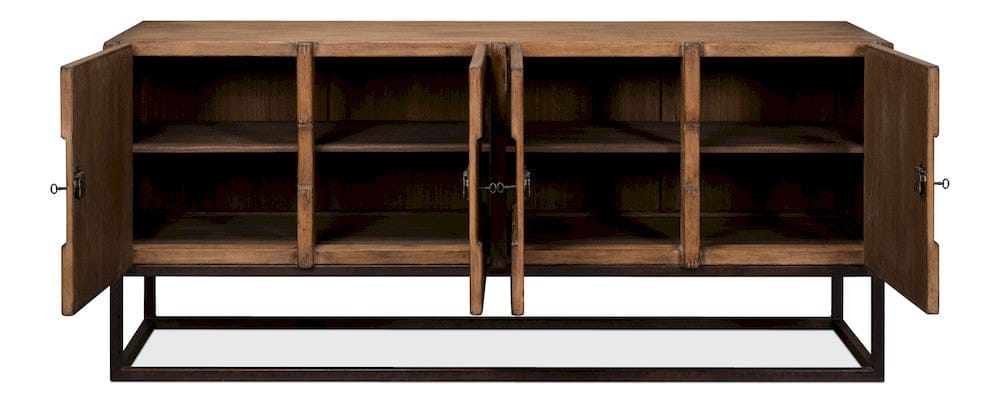 Sarreid Ltd - Aztec Sideboard On Stand, Brown in Brown - 40383-2 view 3