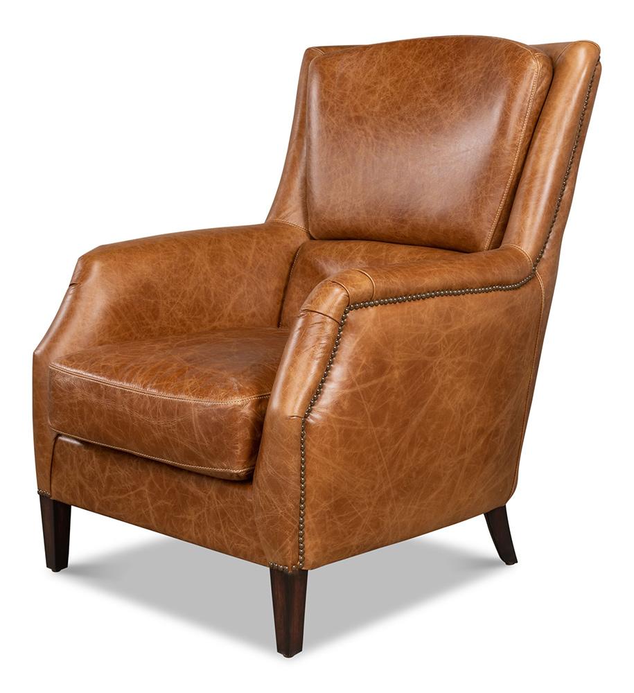 Sarreid Ltd - Baker Arm Chair - Brown - 29766 veiw 1