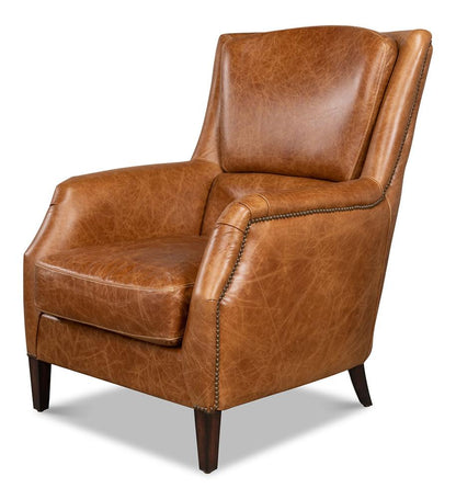 Sarreid Ltd - Baker Arm Chair - Brown - 29766 veiw 1