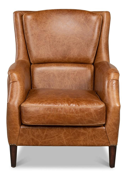 Sarreid Ltd - Baker Arm Chair - Brown - 29766 veiw 2
