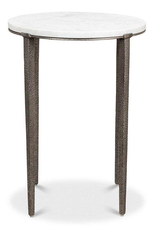 Sarreid Ltd - Banswara Round Table - White - 52730 veiw 2