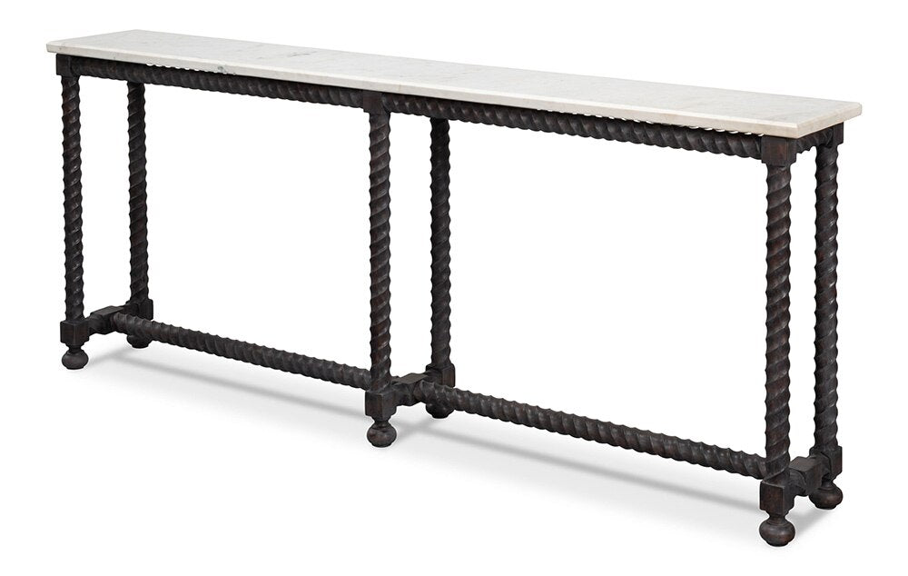 Sarreid Ltd - Barley Console Table - Brown - 53904 veiw 1