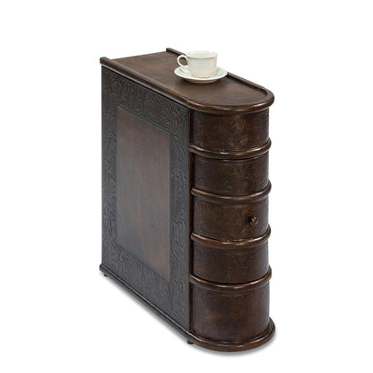 Sarreid Ltd - Barnes Leather Book Side Table - Brown - 26181 veiw 2