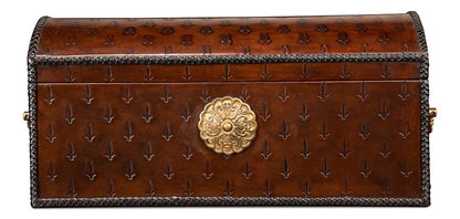 Sarreid Ltd - Barons Leather Box, Oxblood - Red - 14540 veiw 2