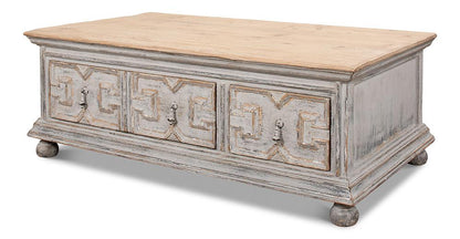 Sarreid Ltd - Base And Crown Coffee Table - White - 30524 veiw 1