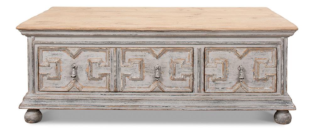 Sarreid Ltd - Base And Crown Coffee Table - White - 30524 veiw 2