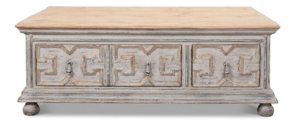 Sarreid Ltd - Base And Crown Coffee Table - White - 30524 veiw 2