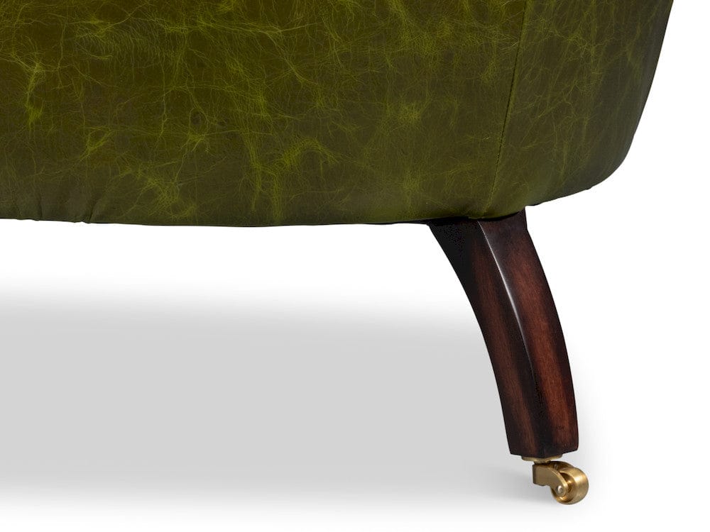 Sarreid Ltd - Bastian Armchair, Britain Green Leather in Green - 54241-BG view 11