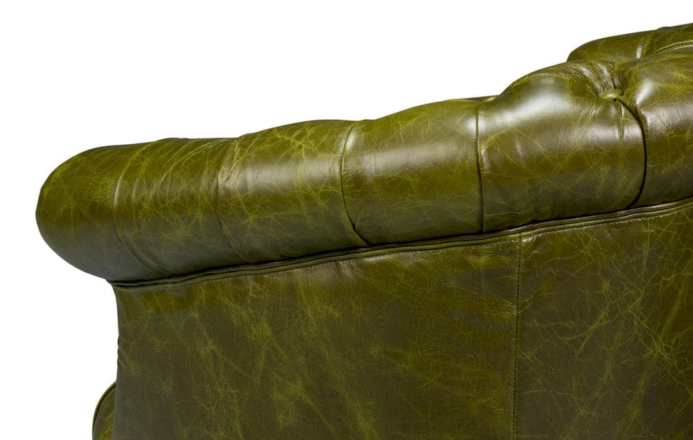 Sarreid Ltd - Bastian Armchair, Britain Green Leather in Green - 54241-BG view 12
