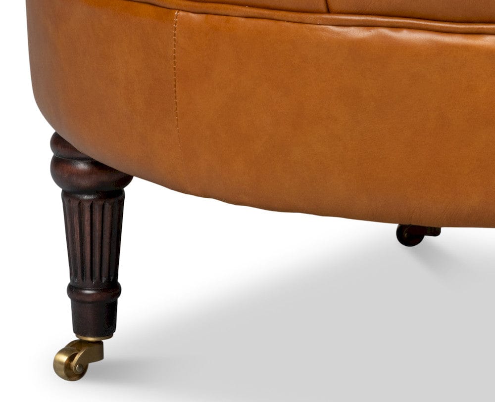 Sarreid Ltd - Bastian Armchair, Tan Brown Leather in Brown - 54241-TB view 10