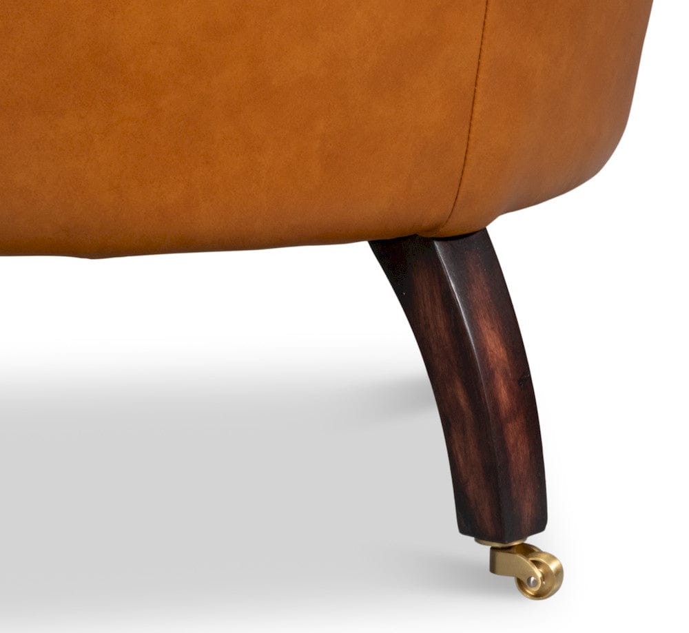 Sarreid Ltd - Bastian Armchair, Tan Brown Leather in Brown - 54241-TB view 11