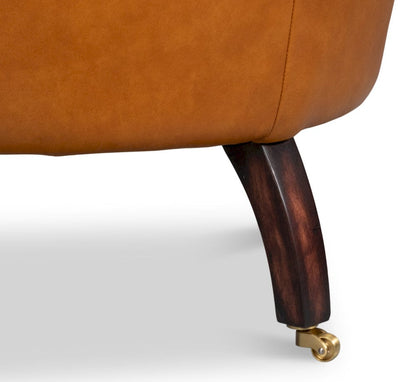 Sarreid Ltd - Bastian Armchair, Tan Brown Leather in Brown - 54241-TB view 11