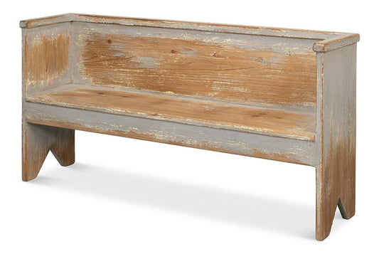 Sarreid Ltd - Beach House Bench, Grey - 52696 veiw 1