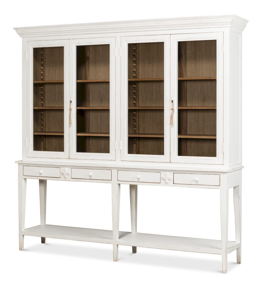 Sarreid Ltd - Beacon Hill Display Case, White in White - 53232 view 1