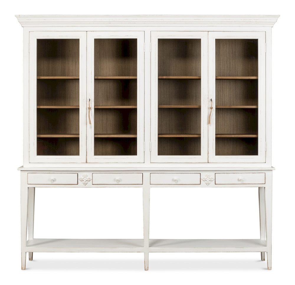 Sarreid Ltd - Beacon Hill Display Case, White in White - 53232 view 2