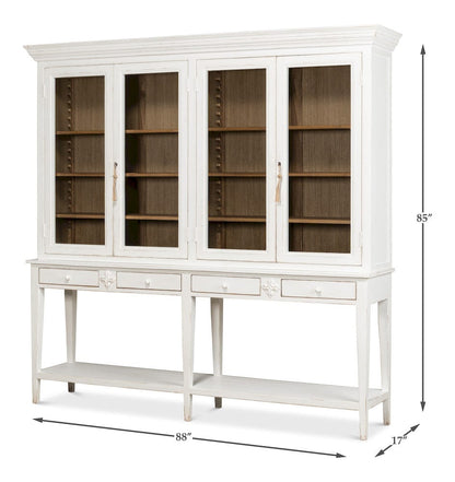 Sarreid Ltd - Beacon Hill Display Case, White in White - 53232 view 13