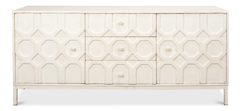 Sarreid Ltd - Becket Sideboard, Antique White in White - 53410-3 view 2