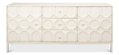 Sarreid Ltd - Becket Sideboard, Antique White in White - 53410-3 view 2