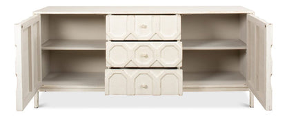 Sarreid Ltd - Becket Sideboard, Antique White in White - 53410-3 view 3