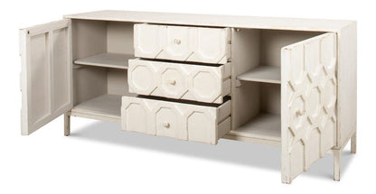 Sarreid Ltd - Becket Sideboard, Antique White in White - 53410-3 view 13