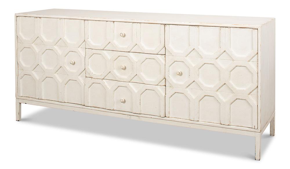 Sarreid Ltd - Becket Sideboard, Antique White - 53410-3 veiw 1