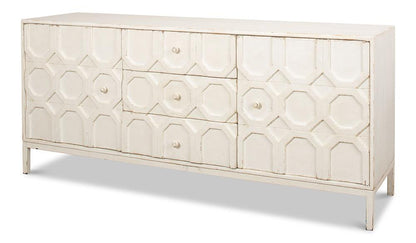 Sarreid Ltd - Becket Sideboard, Antique White - 53410-3 veiw 1