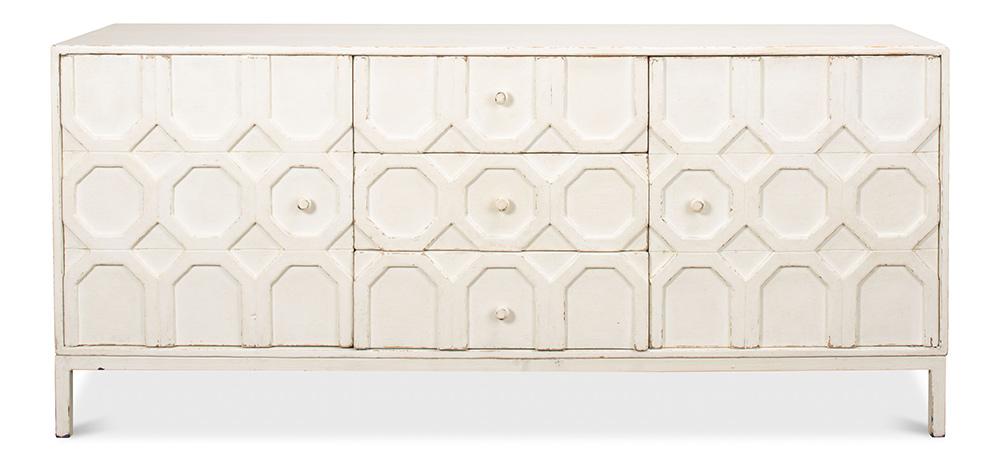 Sarreid Ltd - Becket Sideboard, Antique White - 53410-3 veiw 2