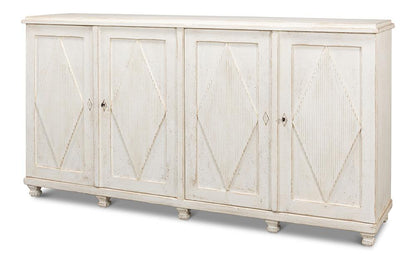 Sarreid Ltd - Beecher Sideboard W/4 Doors, Whitewash - 40521 veiw 1
