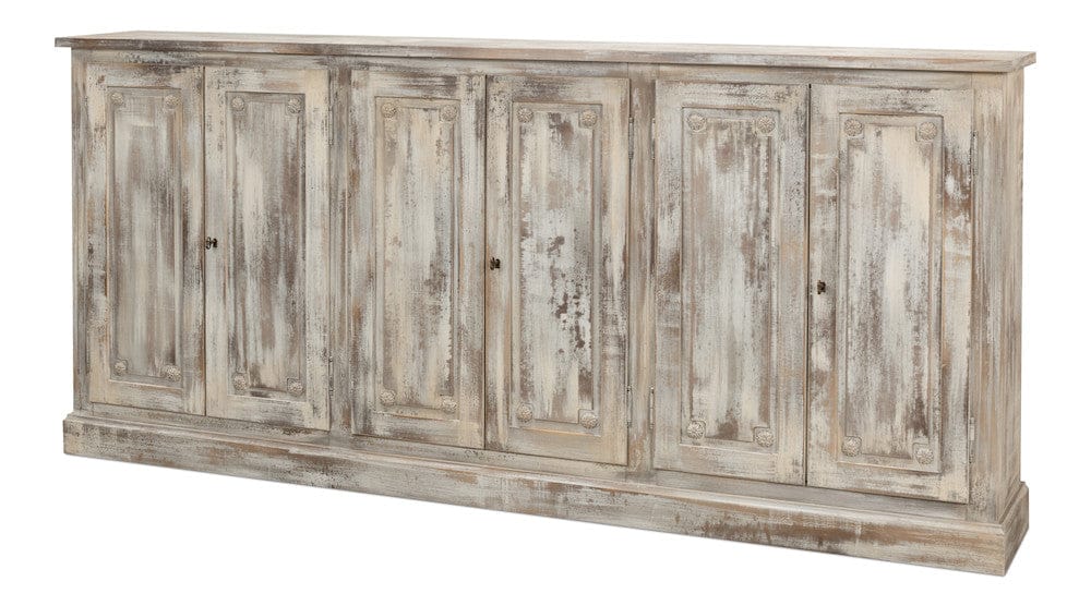 Sarreid Ltd - Bellagio Sideboard, 96",Grey Oak in Grey - R061-73 view 1