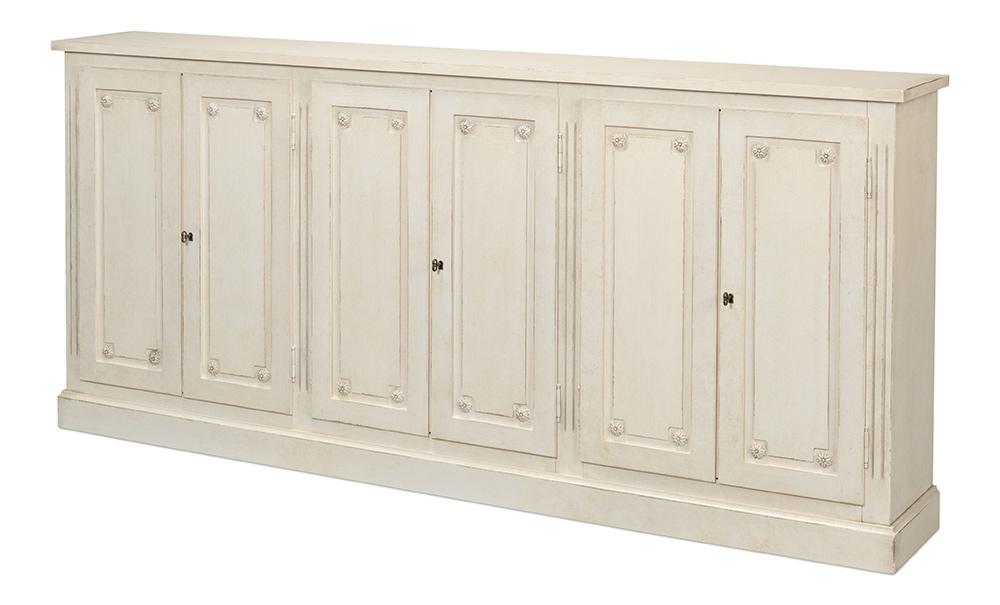 Sarreid Ltd - Bellagio Sideboard,96in, White/White - R061-37 veiw 1