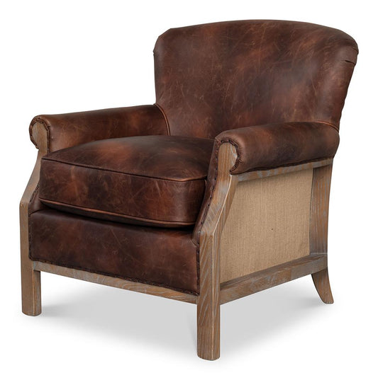 Sarreid Ltd - Benjamin Chair - Brown - 53851 veiw 1