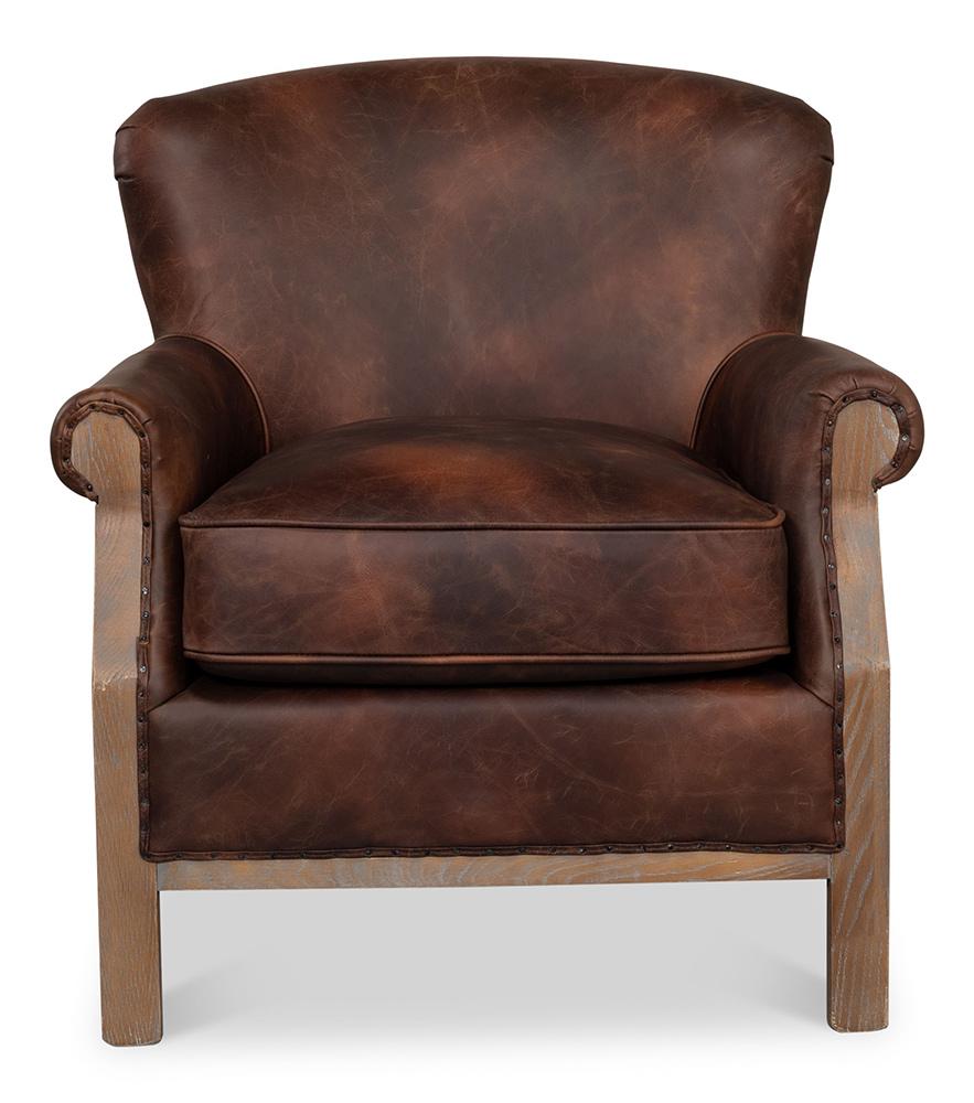 Sarreid Ltd - Benjamin Chair - Brown - 53851 veiw 2