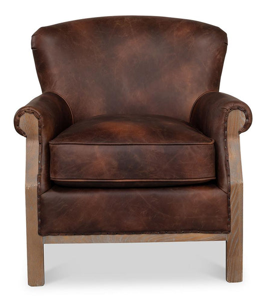 Sarreid Ltd - Benjamin Chair - Brown - 53851 veiw 2