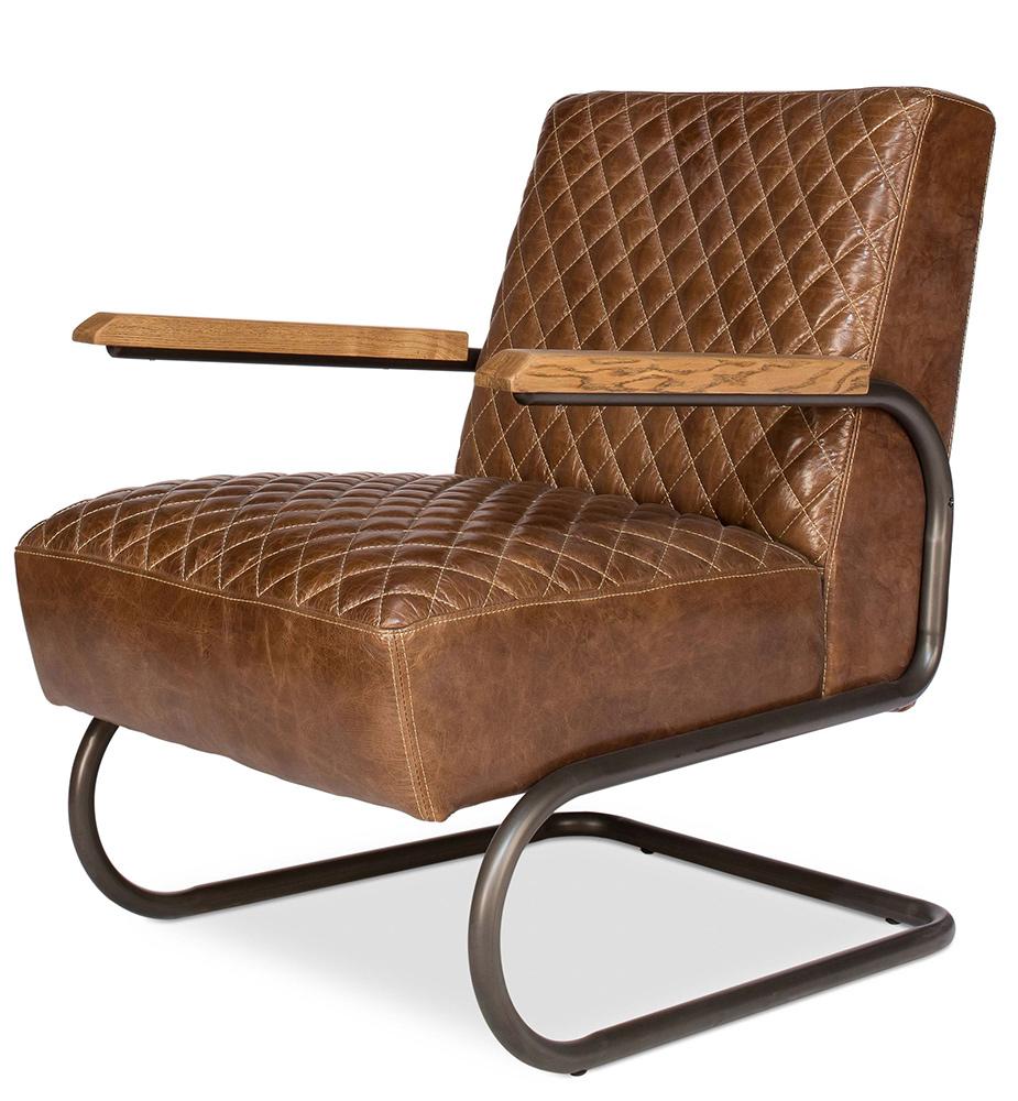 Sarreid Ltd - Beverly Hills Chair, Cuba Brown Leather - 28890 veiw 2