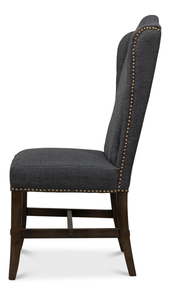 Sarreid Ltd - Black High Back Dining Chair (Set of 2) - 53174 view 5