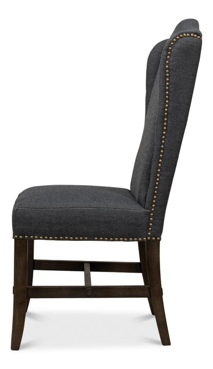 Sarreid Ltd - Black High Back Dining Chair (Set of 2) - 53174 view 5