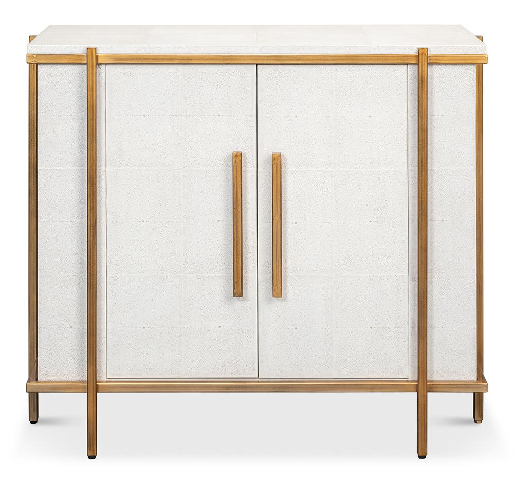 Sarreid Ltd - Blakely Door Chest, Osprey White - 53891 veiw 2