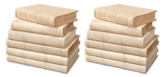 Sarreid Ltd - Books, Set Of 12, Antique White - 54075 veiw 1