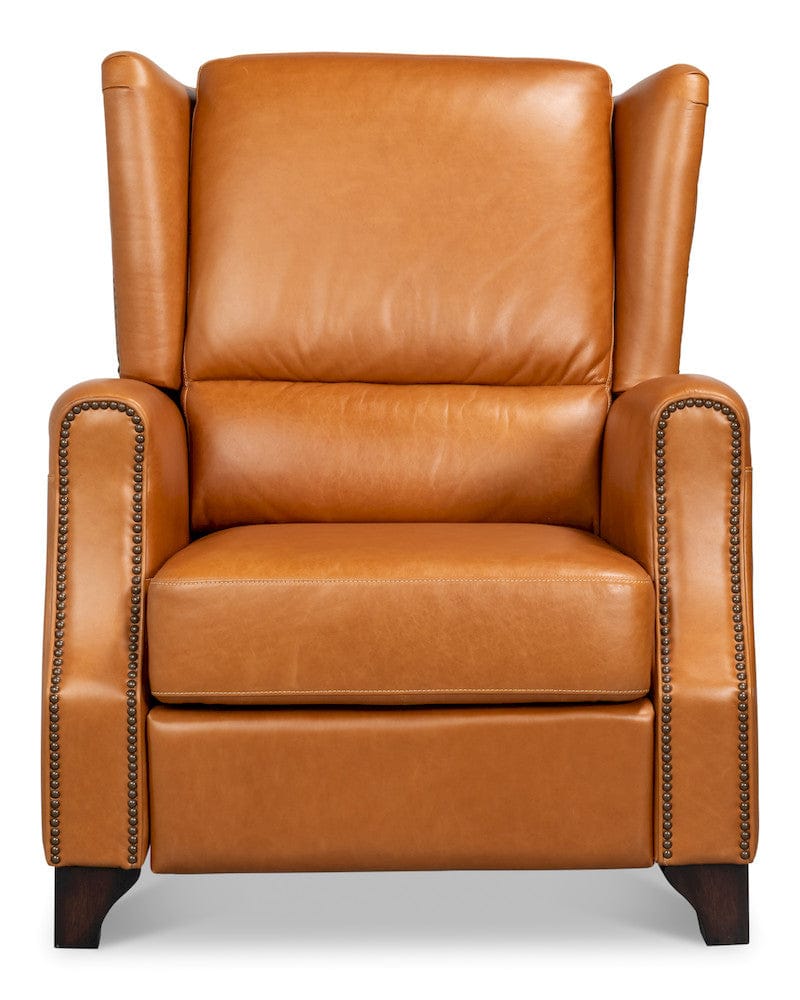 Sarreid Ltd - Bradford Leather Recliner in Brown - 54304 view 2