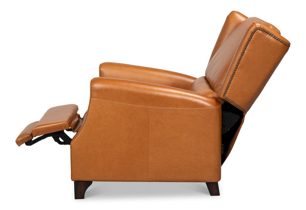 Sarreid Ltd - Bradford Leather Recliner in Brown - 54304 view 5