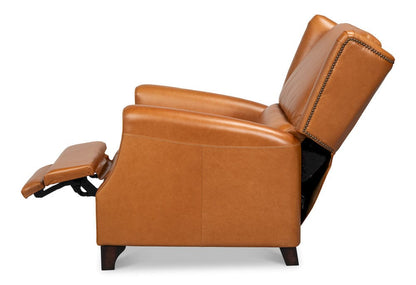 Sarreid Ltd - Bradford Leather Recliner in Brown - 54304 view 5