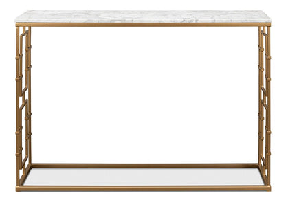 Sarreid Ltd - Brass Gate Console Table - 53134 veiw 2