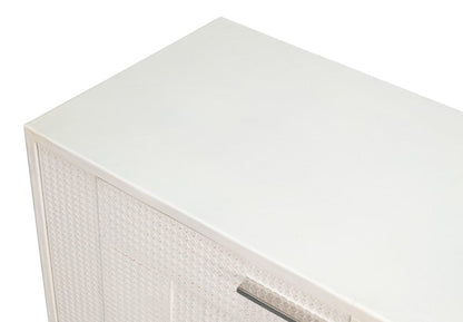 Sarreid Ltd - Bronzini Credenza, Embossed White in White - 53136-W view 4