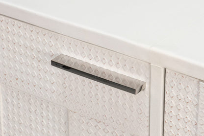 Sarreid Ltd - Bronzini Credenza, Embossed White in White - 53136-W view 5