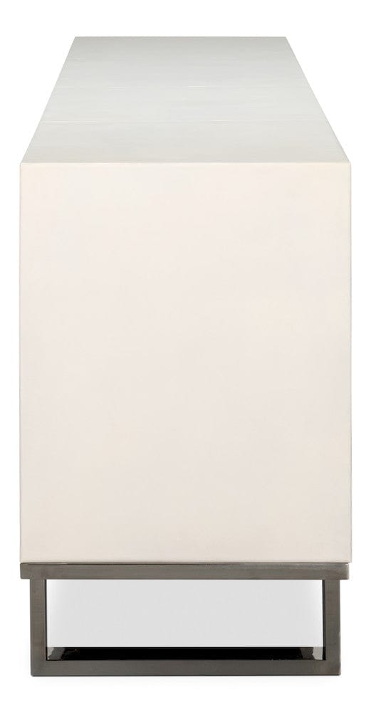 Sarreid Ltd - Bronzini Credenza, Embossed White in White - 53136-W view 8