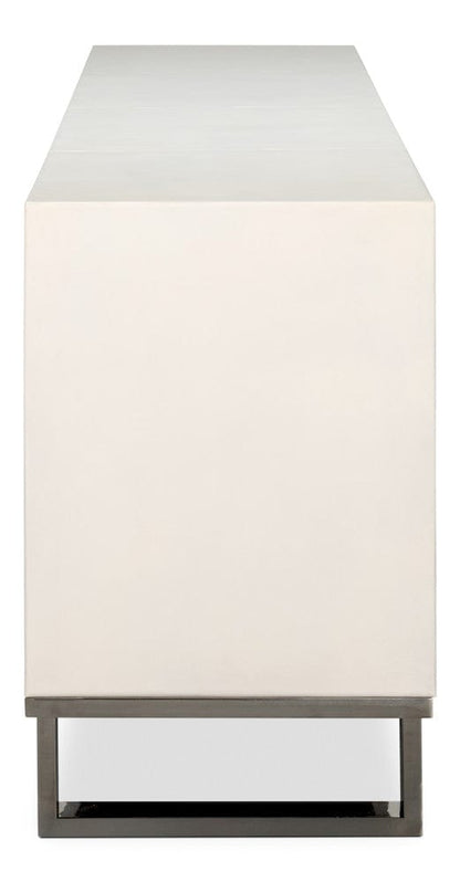Sarreid Ltd - Bronzini Credenza, Embossed White in White - 53136-W view 8