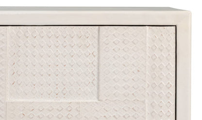Sarreid Ltd - Bronzini Credenza, Embossed White in White - 53136-W view 9