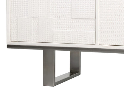 Sarreid Ltd - Bronzini Credenza, Embossed White in White - 53136-W view 10