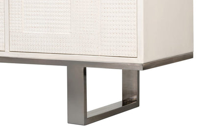 Sarreid Ltd - Bronzini Credenza, Embossed White in White - 53136-W view 11