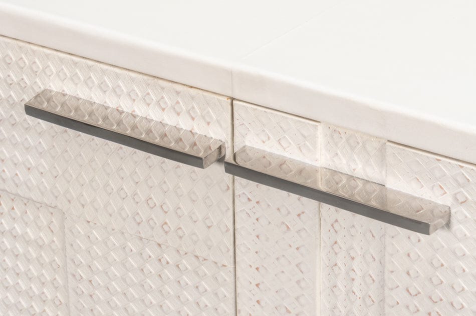 Sarreid Ltd - Bronzini Credenza, Small,Embossed White in White - 53782-W view 5